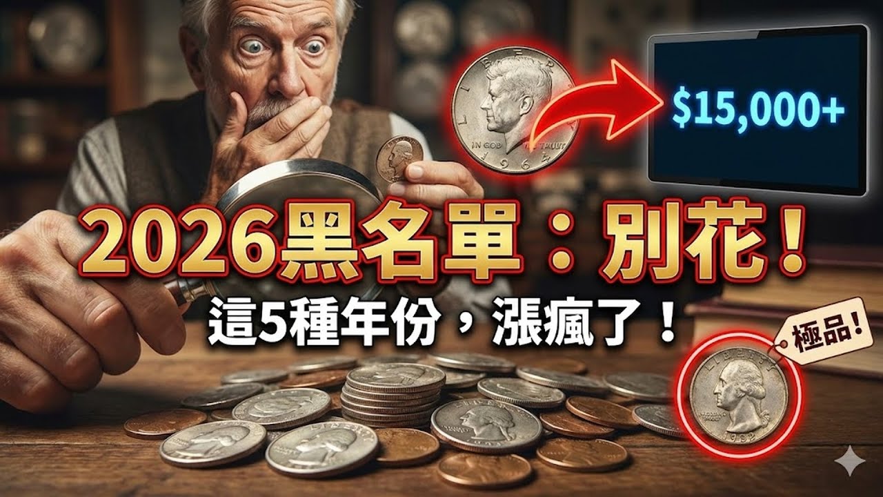 2026硬币收藏黑名单：这5种年份的硬币看到就收起来，价格已经涨疯了，别再当零钱花！#硬幣收藏 #2026硬幣 #價格漲瘋了 #投資理財 #零錢變寶