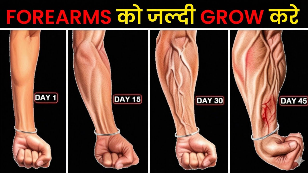 Forearm Workout at Home | 4 Best Forearm Exercises Hindi | मजबूत फोरआर्म्स और ग्रिप 💪 Physiq ON 