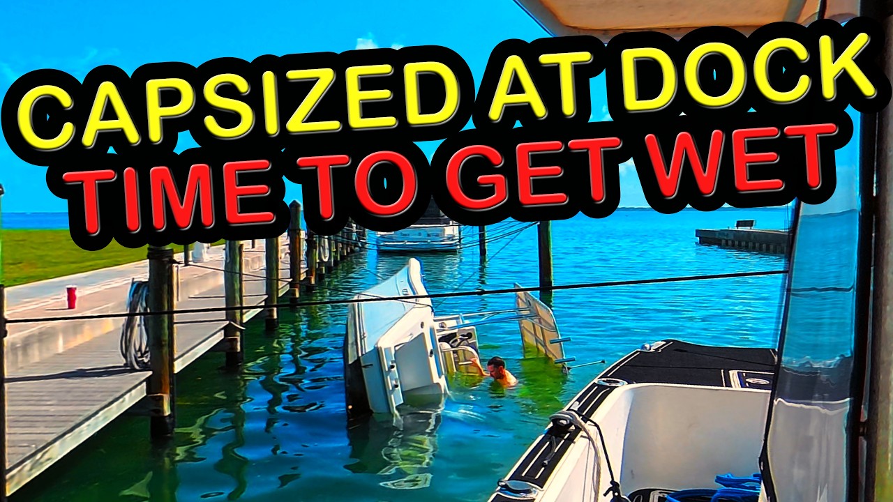 21ft Cobia Capsized at Dock &mdash; Good Thing I Brought My Swimsuit | Salvage 21ft Cobia
