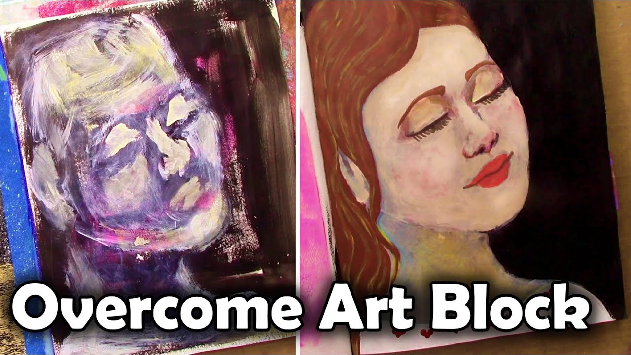 Overcome Art Block! Try This Calm Acrylic Painting in a Sketchbook (in low Energy Days)