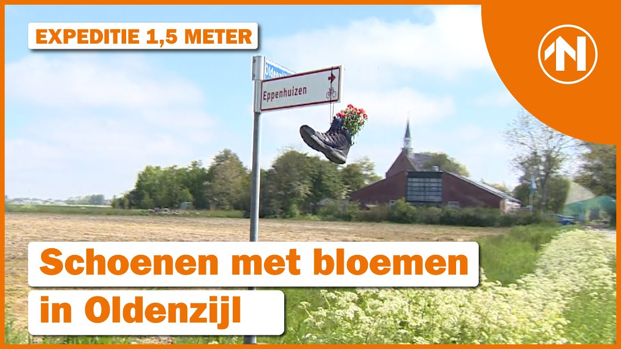 Schoenen met bloemen in Oldenzijl | Expeditie 1,5 meter