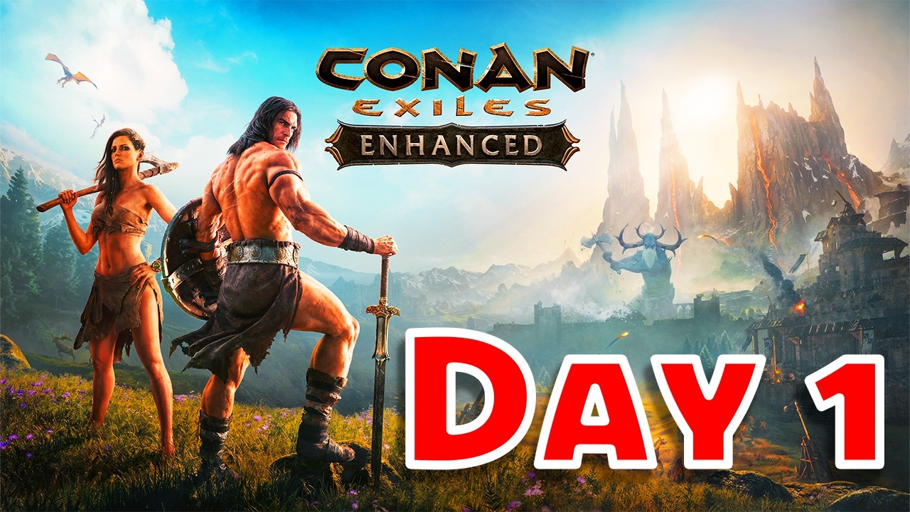 I Can't Believe How Good Conan Exiles Enhanced Looks Now! Day 1 Gameplay
