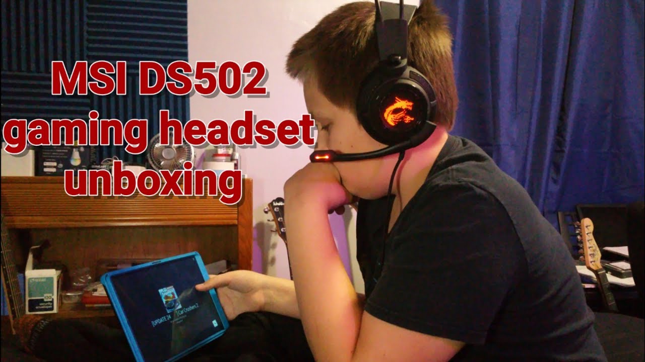 MSI DS502 gaming headset unboxing