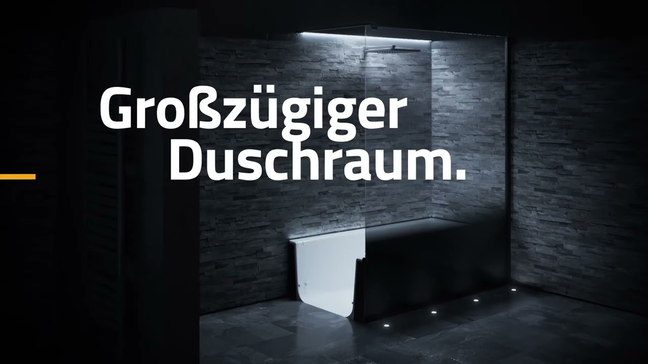 JOICE Walk In +   Die erste türlose und barrierefreie Walk In, in der Du auch baden kannst.