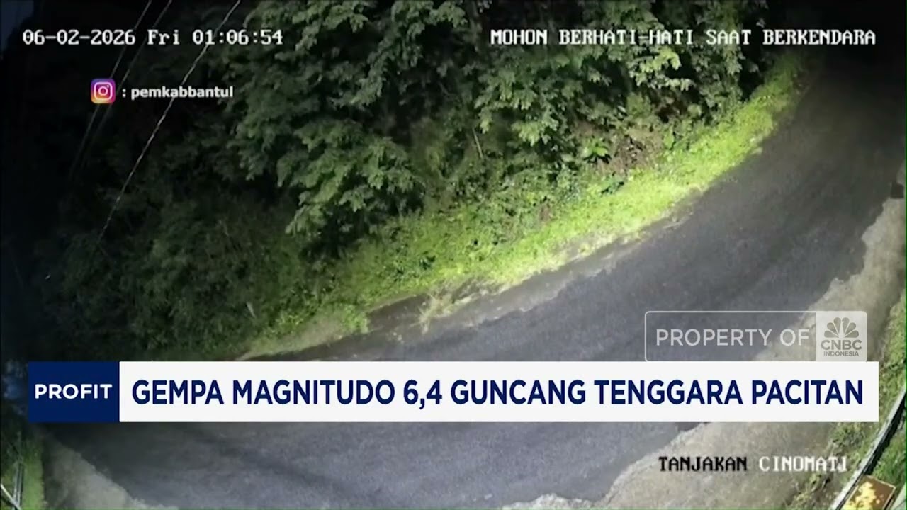 Gempa Magnitudo 6,4 Guncang Pacitan, Guncangan Terasa Hingga Yogyakarta - Cirebon