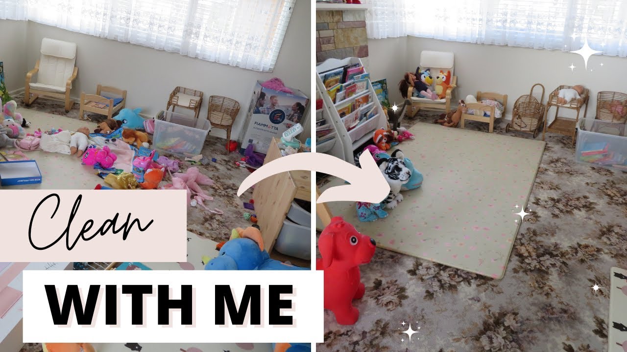 Clean With Me Playroom Edition || Cleaning with kids