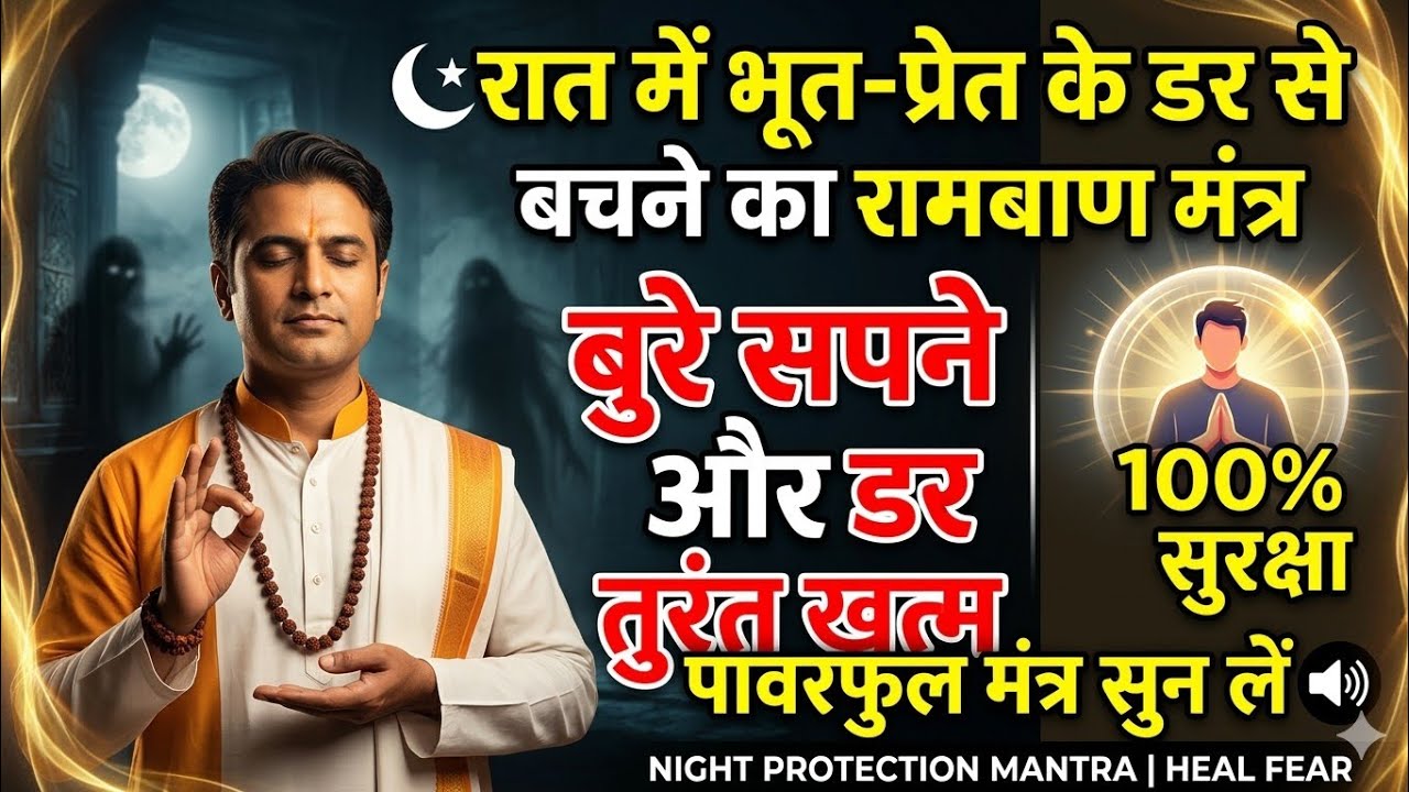  सपने और डर भगाने का शक्तिशाली मंत्र, रात को डर लगता है? सोने से पहले यह मंत्र सुनें Negative Energy