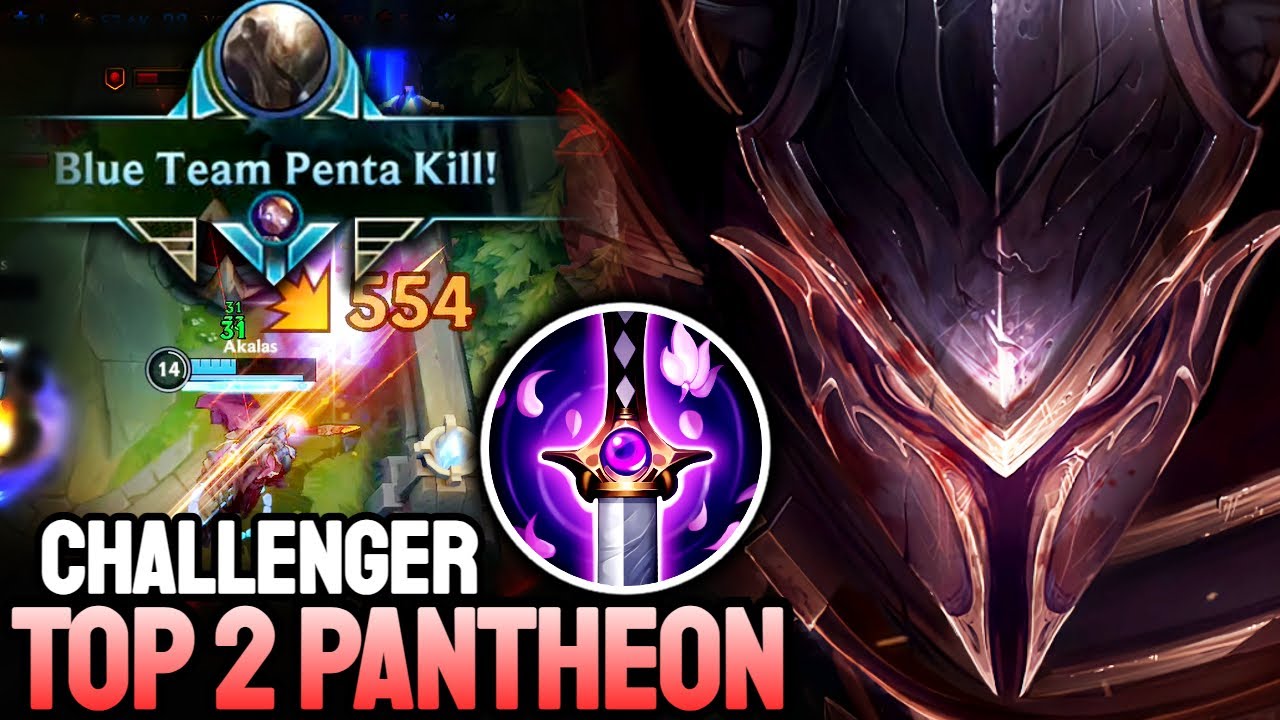 WILD RIFT PANTHEON PENTAKILL - TOP 2 PANTHEON GAMEPLAY - CHALLENGER RANKED