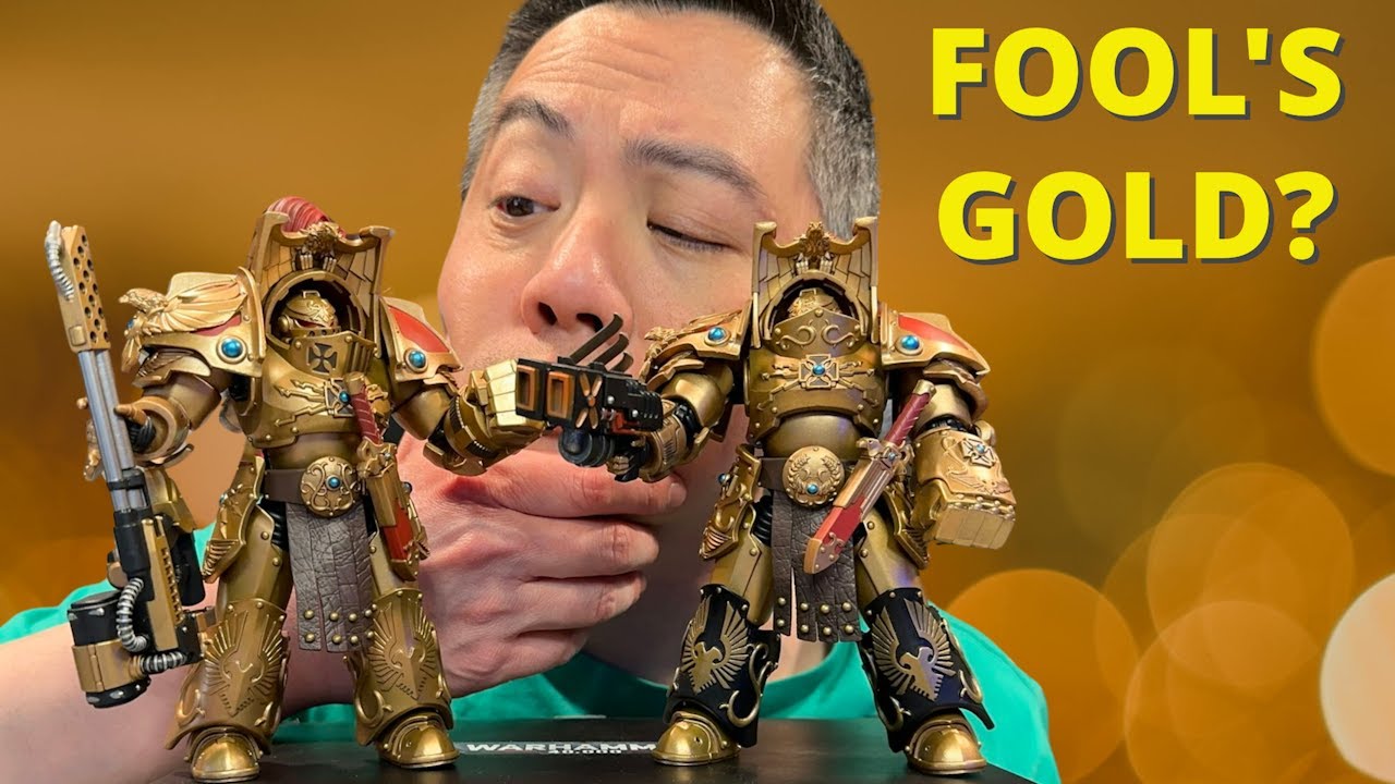 Review of JoyToy x Horus Heresy Legio Custodes Aquilon Terminators w/ Adrathic Destructor & Firepike