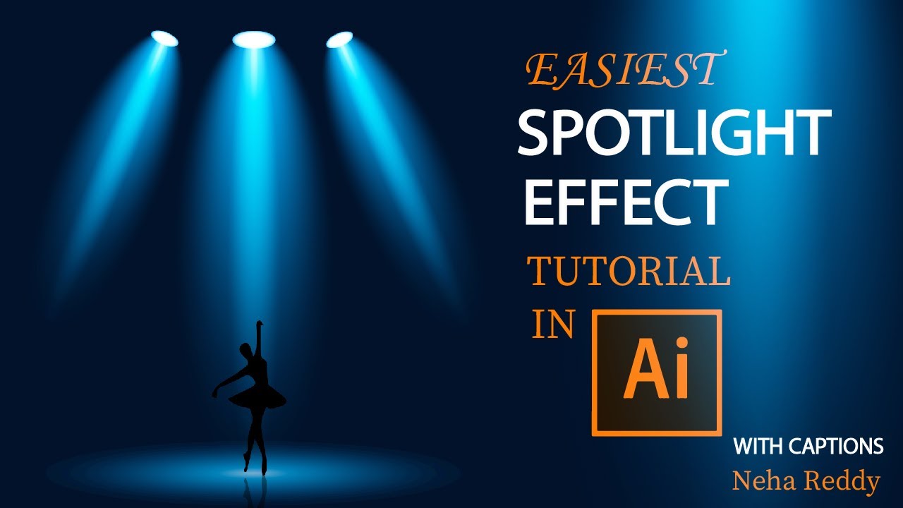 How to make spotlight effect in illustrator very easy tutorial