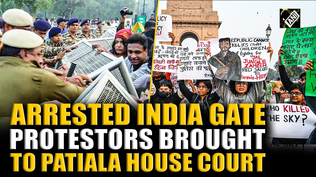 Protestors arrested at India Gate brought to Delhi&rsquo;s Patiala House Court