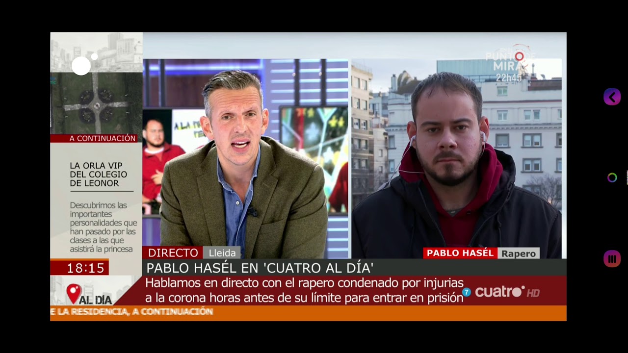 Entrevista Pablo Hasél horas antes de ser secuestrado.