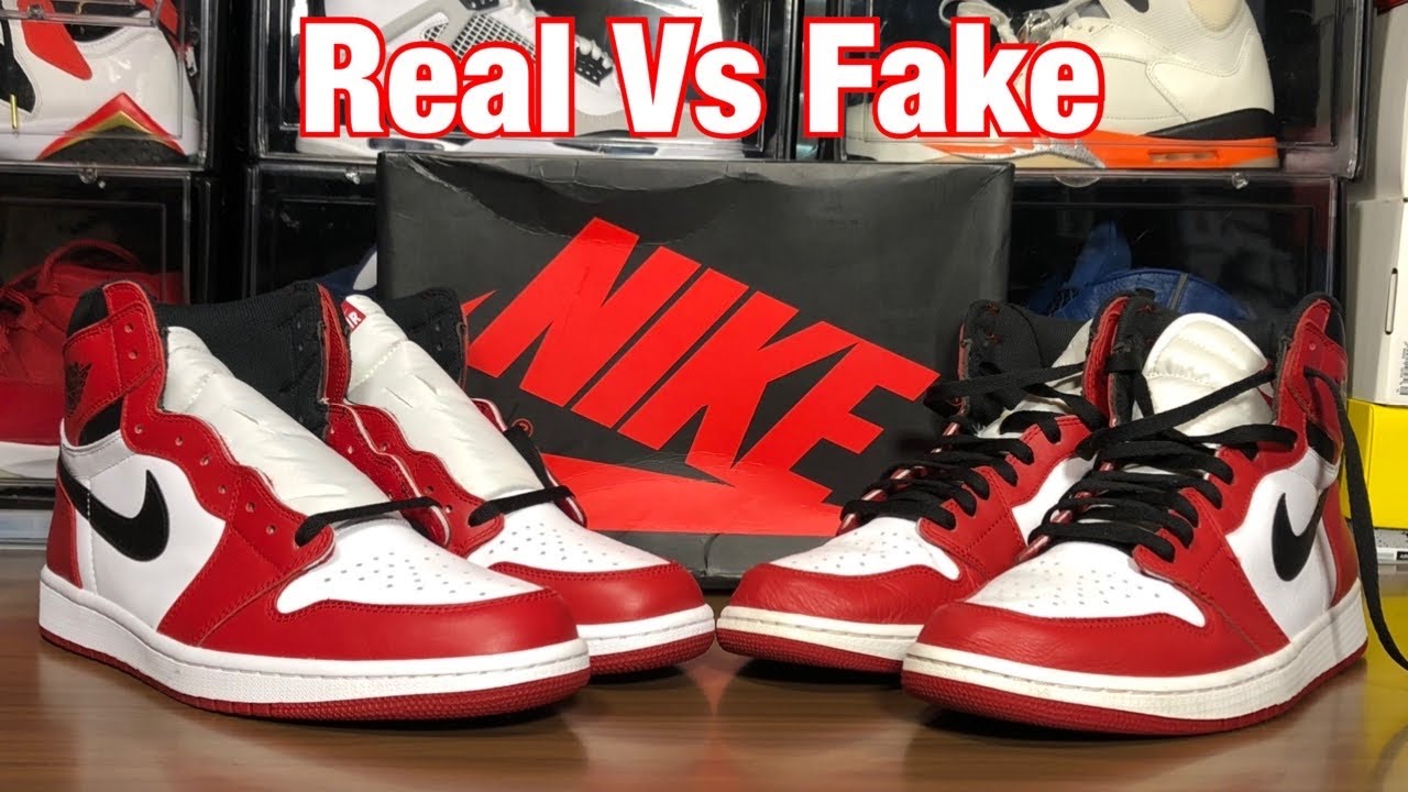 Air Jordan 1 High Chicago 2015: настоящие против подделки.
