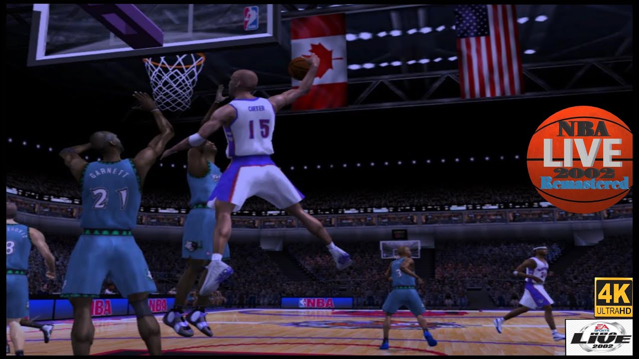 NBA LIVE 2002 Remastered | 2002 Season | Minnesota Timberwolves VS  Toronto Raptors | Retro | 6K