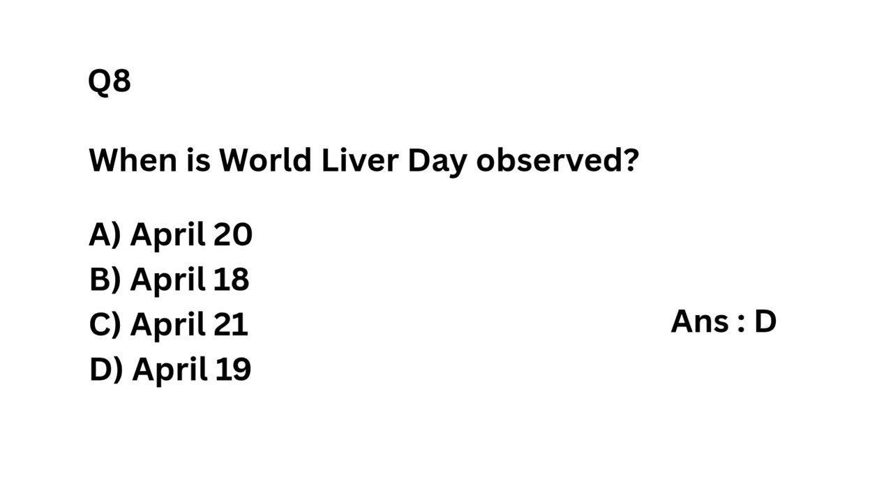 Important dates in April