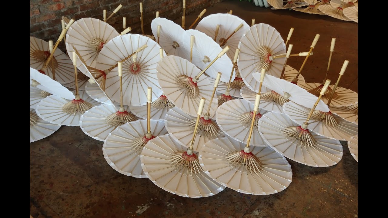 How to make Chinese traditional paper umbrellas? 美濃紙傘