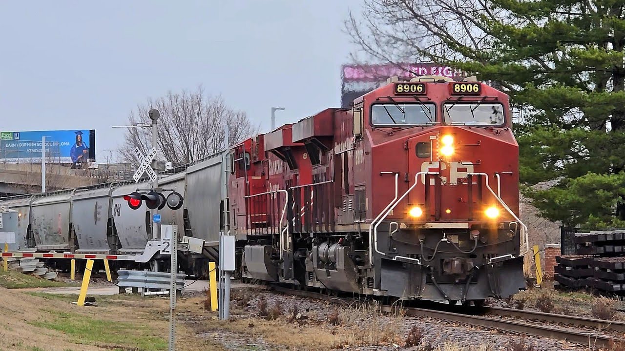 CPKC Railway Durum Pasta Wheat Shuttle Train south on UP DeSoto Sub @ St. Louis, MO 3/5/26