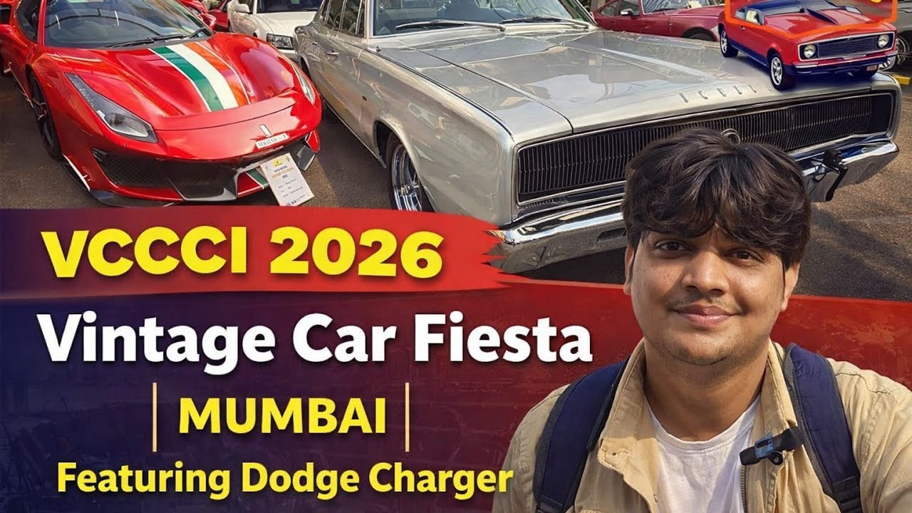 Annual Vintage Car Fiesta Mumbai | VCCCI 2026 | Featuring Dodge Charger | Classic Cars |