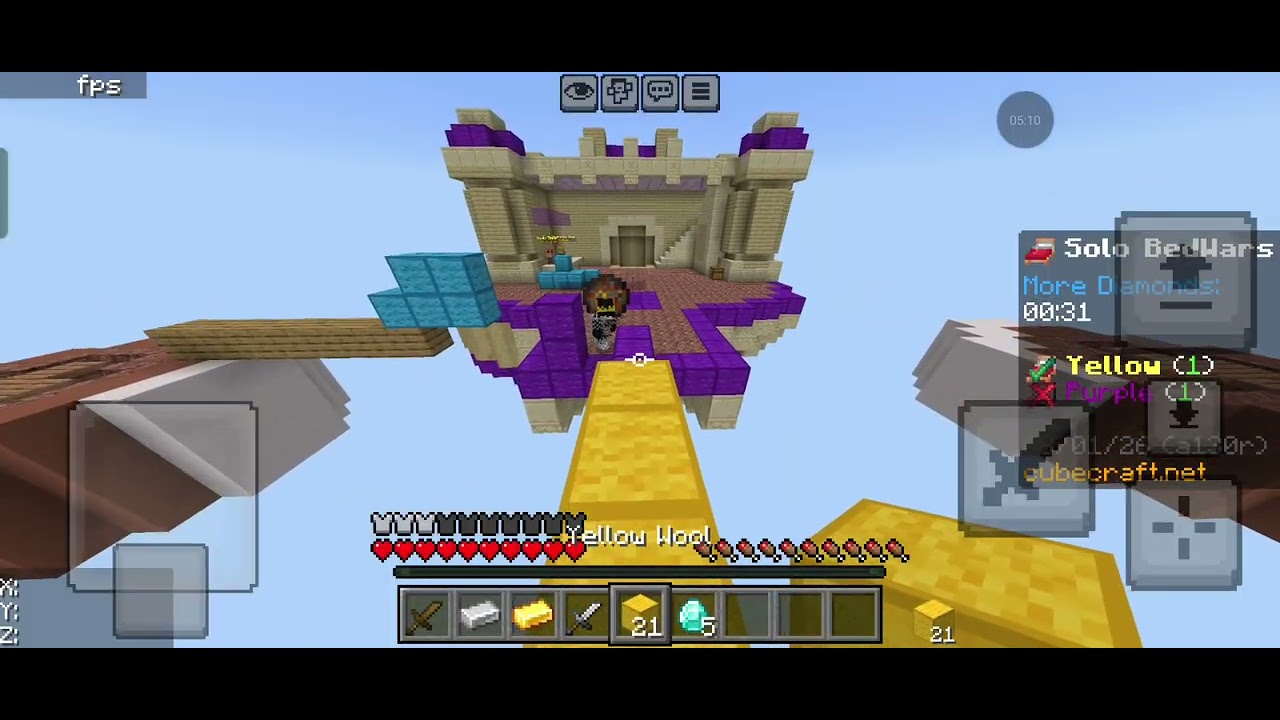 Hello guys I Play cubecraft Bedwars #Minecraft