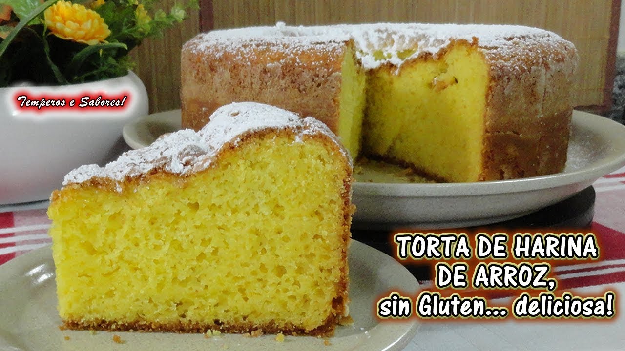 TORTA DE HARINA DE ARROZ SIN GLUTEN, deliciosa y muy fácil!