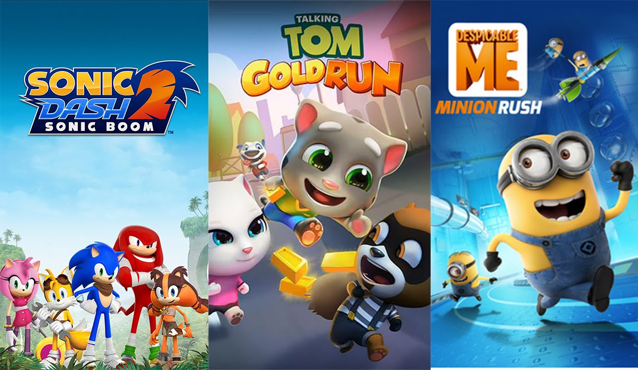 Despicable Me 2 Minion Rush vs Talking Tom Gold Run vs Sonic Dash 2: Sonic Boom - for iOS/Android
