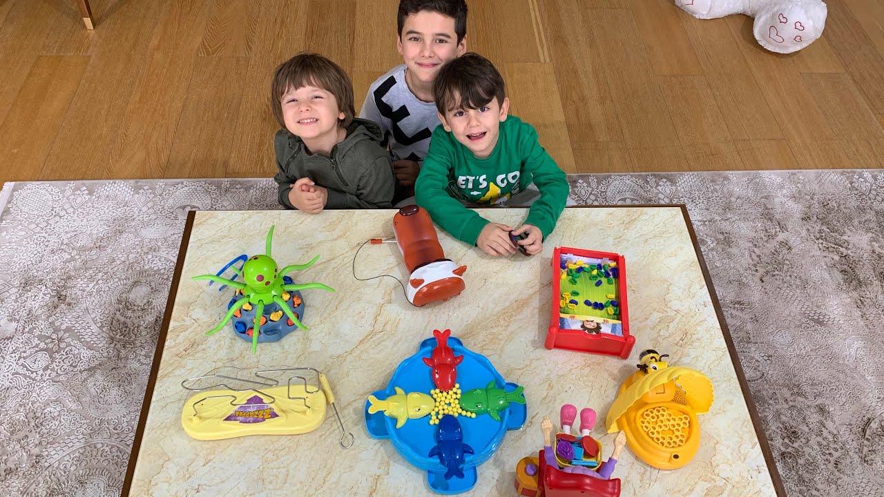 Yusuf, Enes ve Fatih selim bütün kutu oyunlarını sırayla oynuyor😂Cingöz nine, neşeli ahtapot,arı🐝
