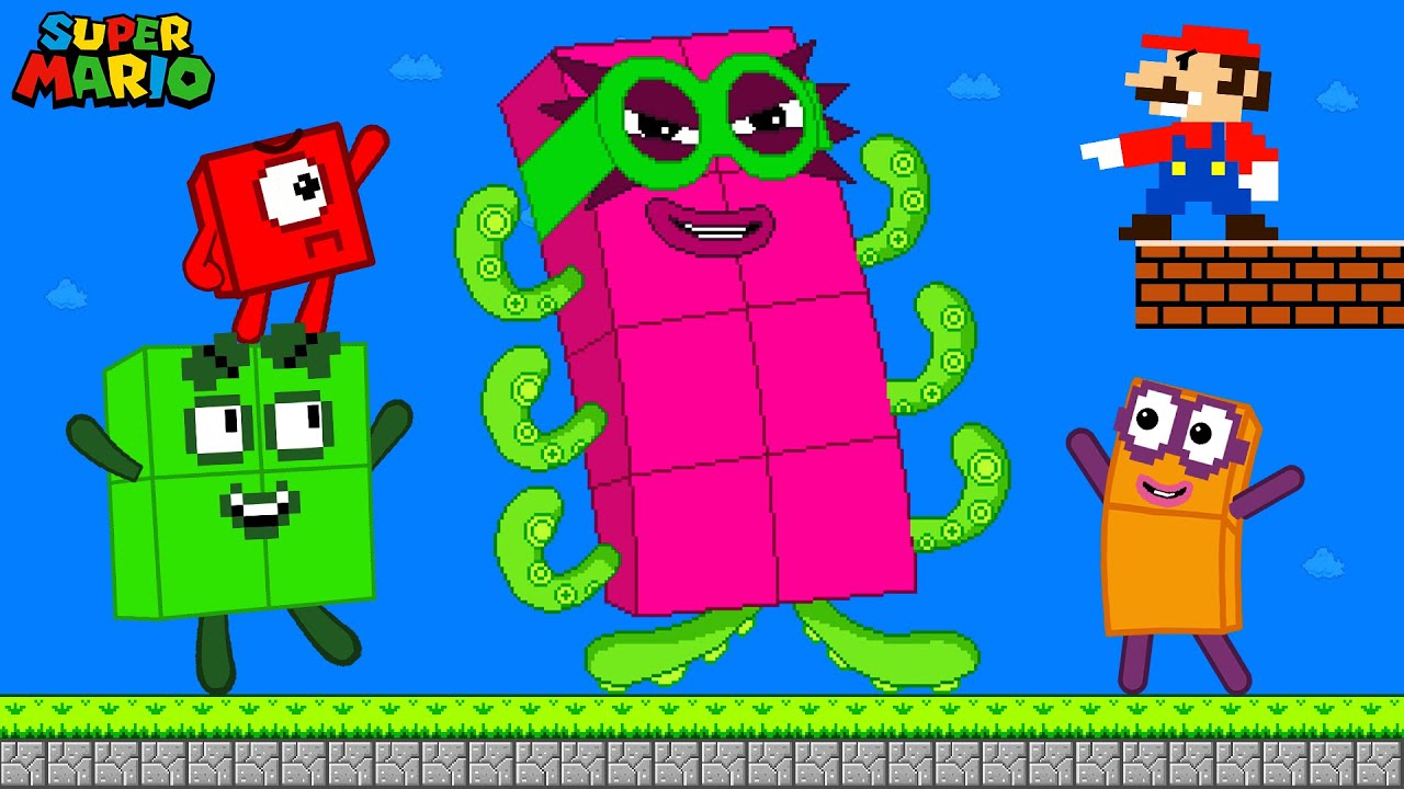 Finish the pattern? Mario vs EPIC New Octoblock Superhero | Game Animation