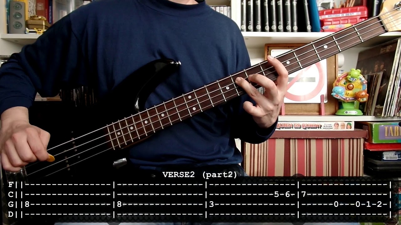 MÖTLEY CRÜE - Merry-go-round (bass cover w/ Tabs) [full HD]