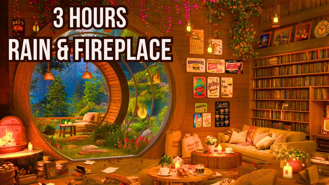 Forest Cabin Rain and Fire Sounds - 3 Hours to Beat Insomnia