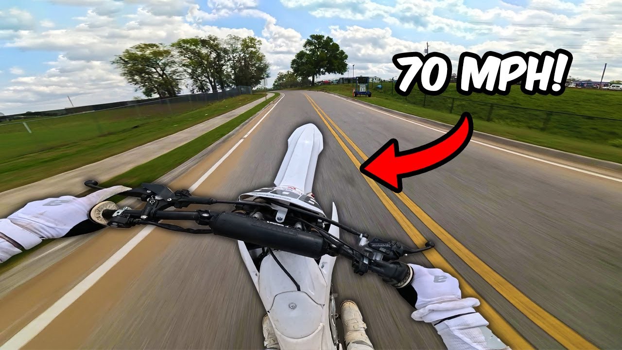 Racing my Dirt Bike on the STREET?! 😱