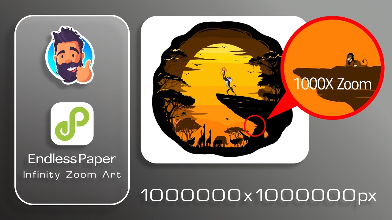 Infinity Zoom Art on iPad 1000000x1000000px 🤯🤯🤯