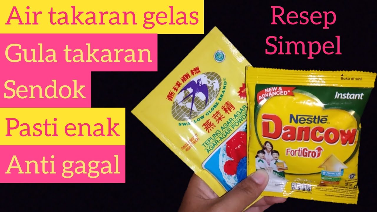RESEP PUDING SUSU DANCOW !! AKU DAN KAU SUKA DANCOW !! TAKARAN GELAS TAKARAN SENDOK ANTI GAGAL