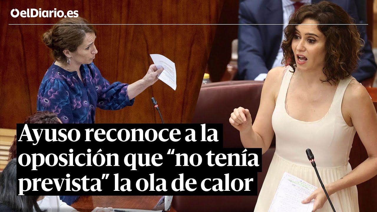 Ayuso reconoce que “no tenía prevista” la ola de calor: “Ponga el ventilador, que no es delito