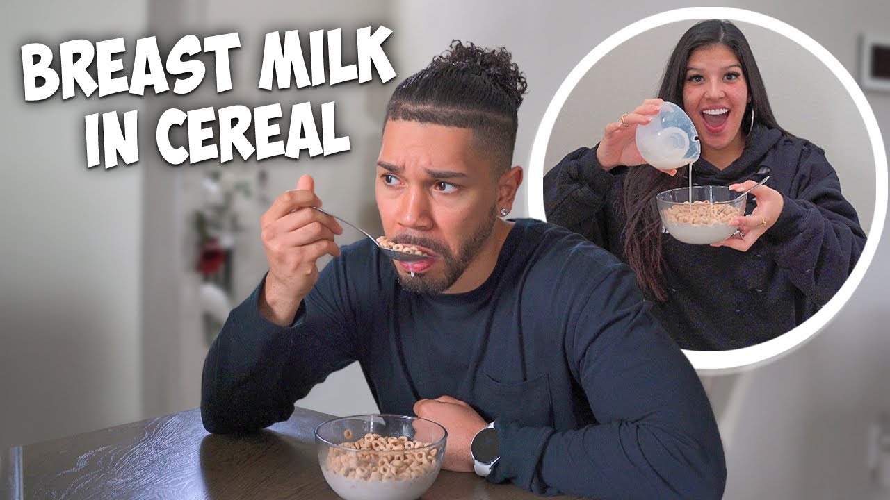 BREAST MILK IN CEREAL PRANK ON HUSBAND!! *HILARIOUS*