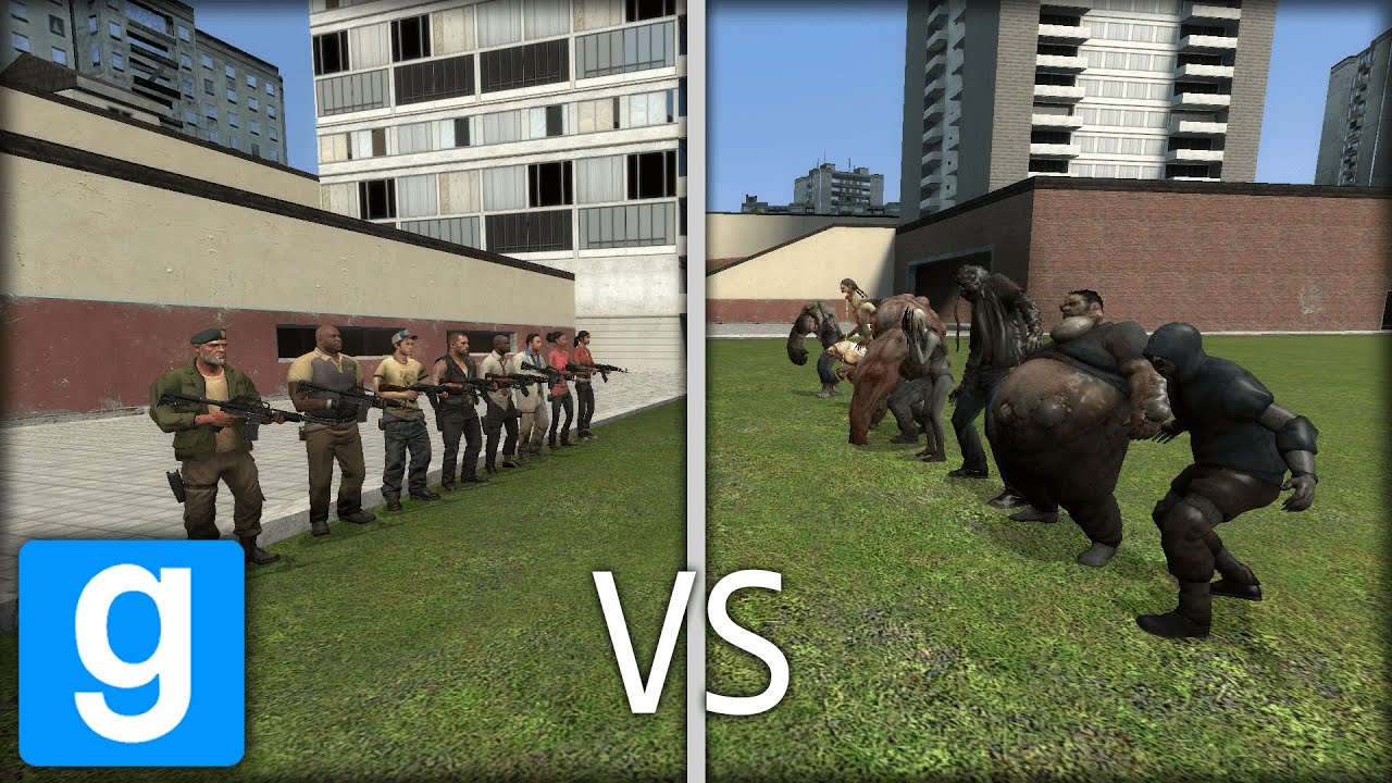 L4D Survivors vs Special infected | GMod Sandbox