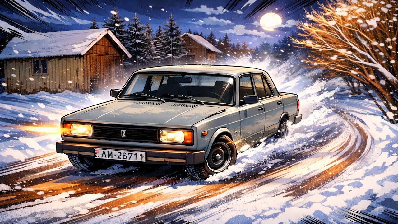 Ziemas prieki, neliels drift. Vaz 21053