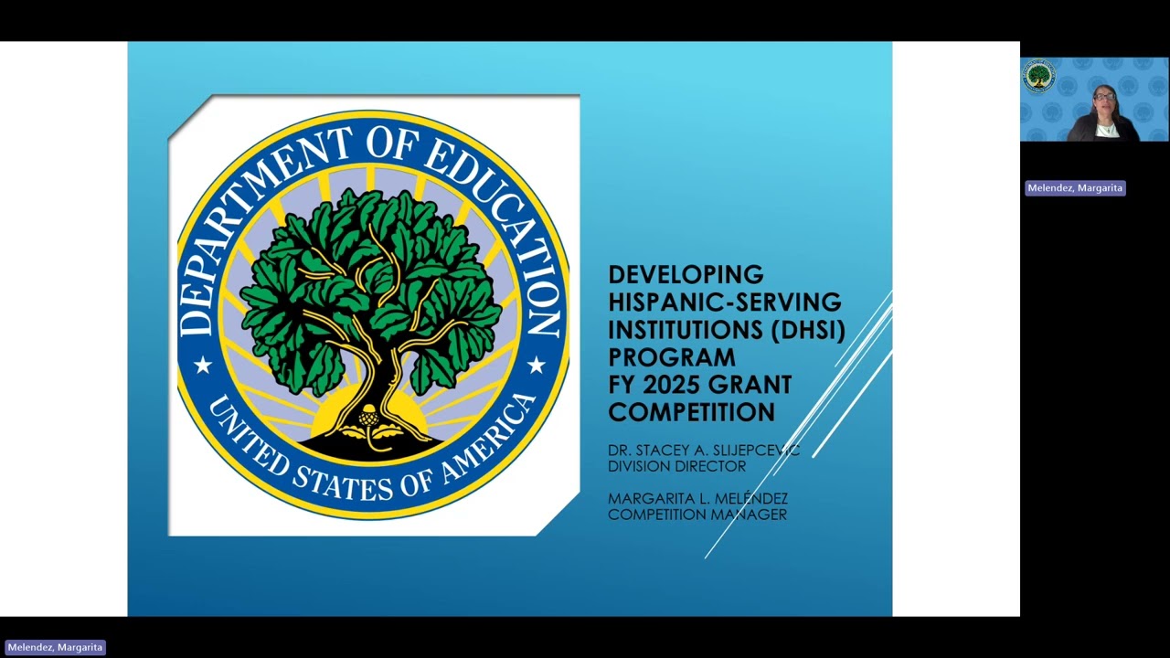 DHSI FY 2025 Technical Assistance Pre-Application Webinar
