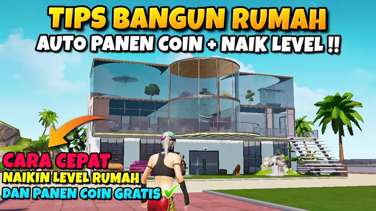 CARA MENAIKAN LEVEL RUMAH + CARA DAPAT KOIN RUMAH GRATIS | TUTORIAL RUMAH PUBG MOBILE