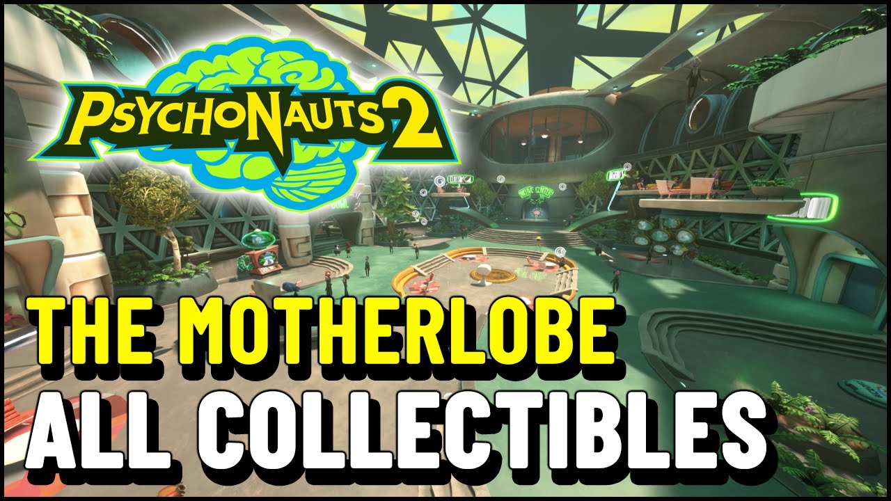 Psychonauts 2 The Motherlobe ALL COLLECTIBLES (PSI Challenge Cards & Markers, Supply Chest & Keys)
