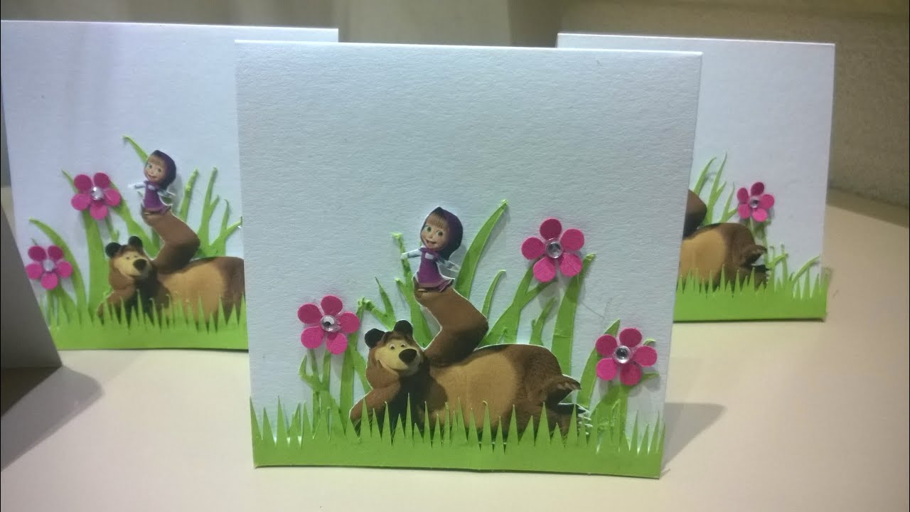 TUTORIAL INVITO MASHA E ORSO - MASHA AND THE BEAR INVITATION