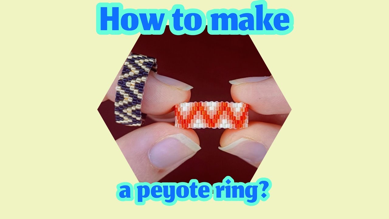 آموزش جذاب انگشتر پیوت(آجری معروف)How to make a peyote ring?