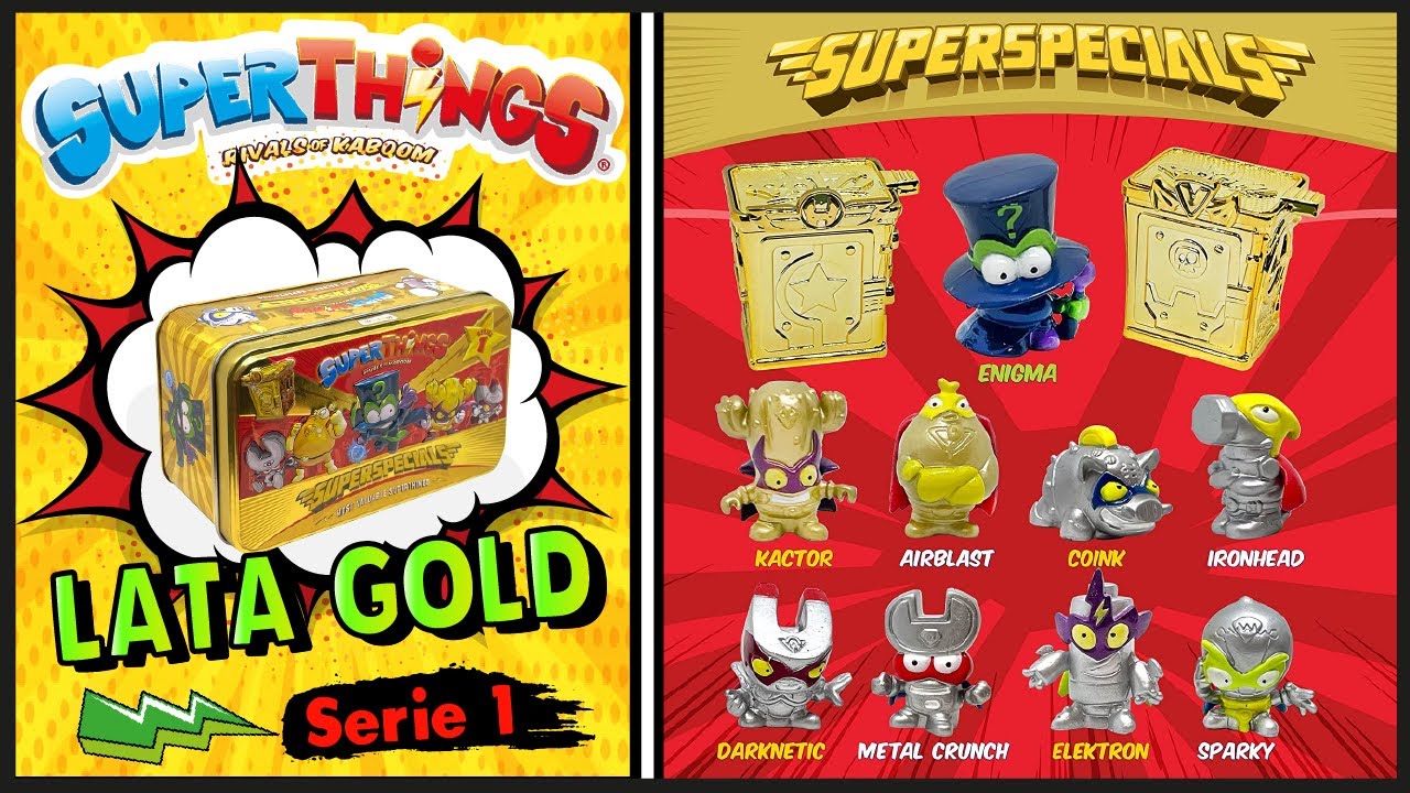 😱🌟SUPERTHINGS LATA ESPECIAL DORADA ULTRARAROS Y GUARIDAS DORADAS 💥⚡ serie 1