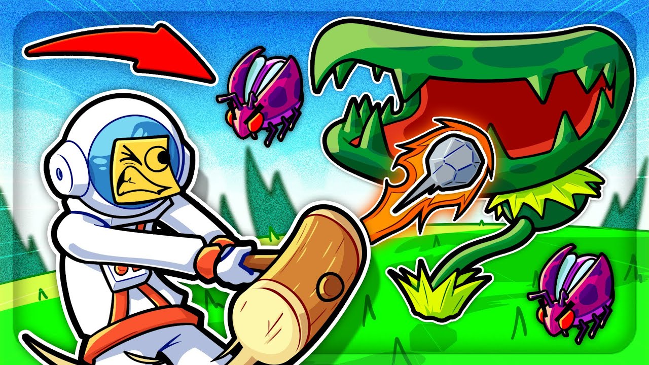 Destroying Hordes of BUGS By Hitting Rocks