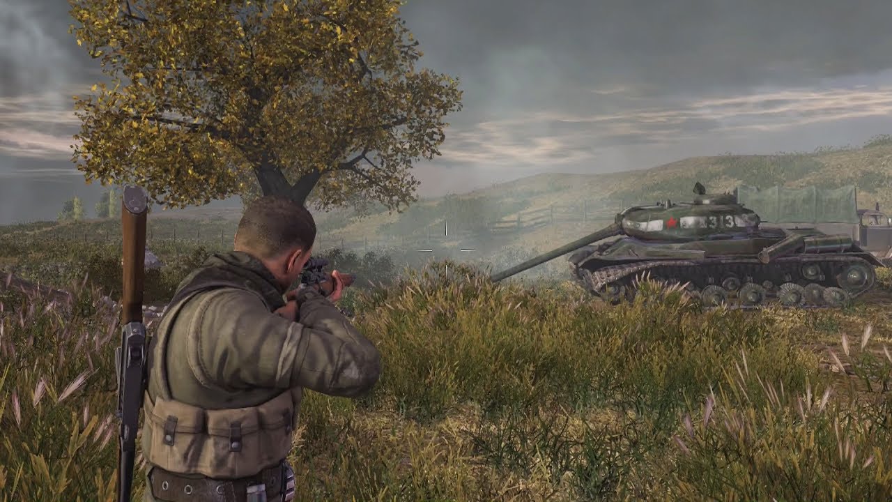 AWESOME WW2 Sniper Gameplay from Sniper Elite V2 Remastered Game on PC