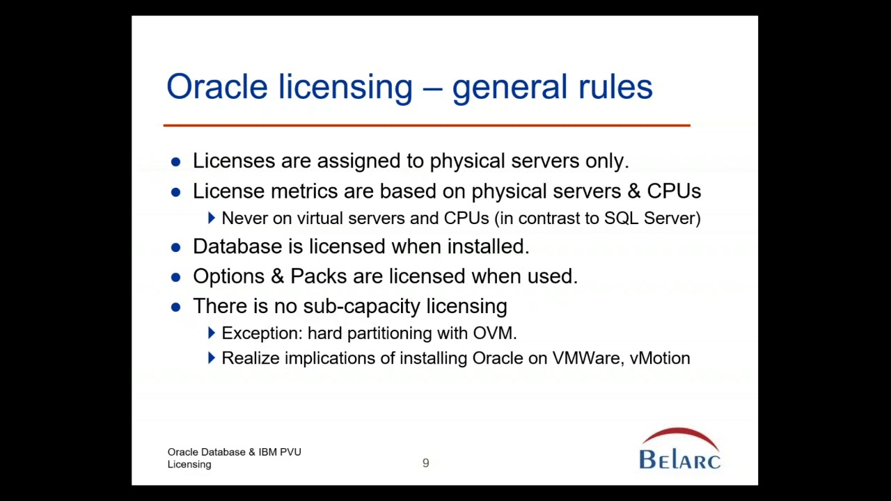 Oracle Database and IBM licensing -Making the complex simple