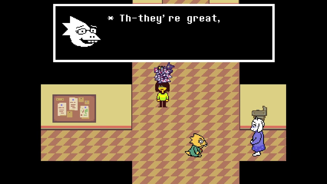 What happens if you call toriel while she is talking with alphis in the hallway