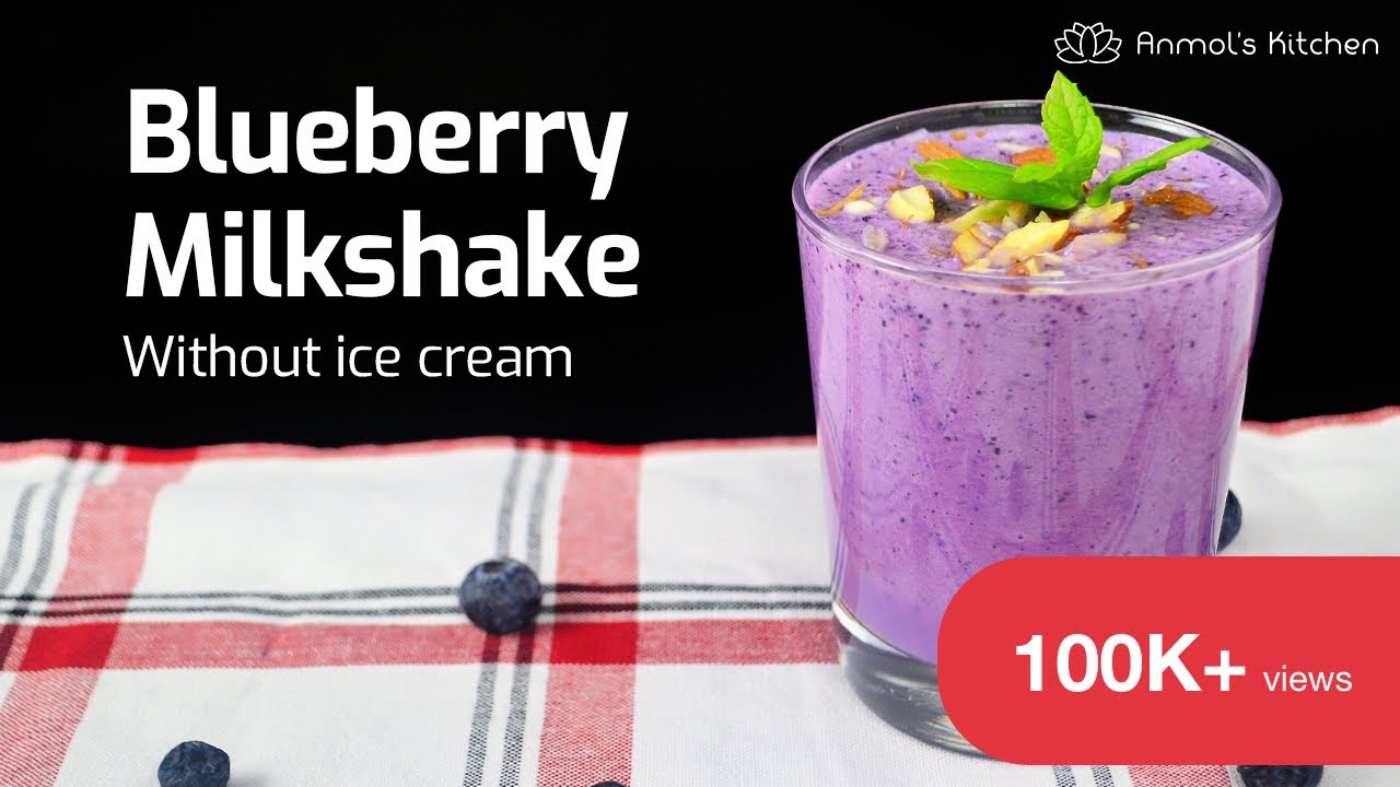 BLUEBERRY MILKSHAKE Recipe | Easy Milkshake Without Ice Cream | Healthy Summer Drink | AnmolsKitchen