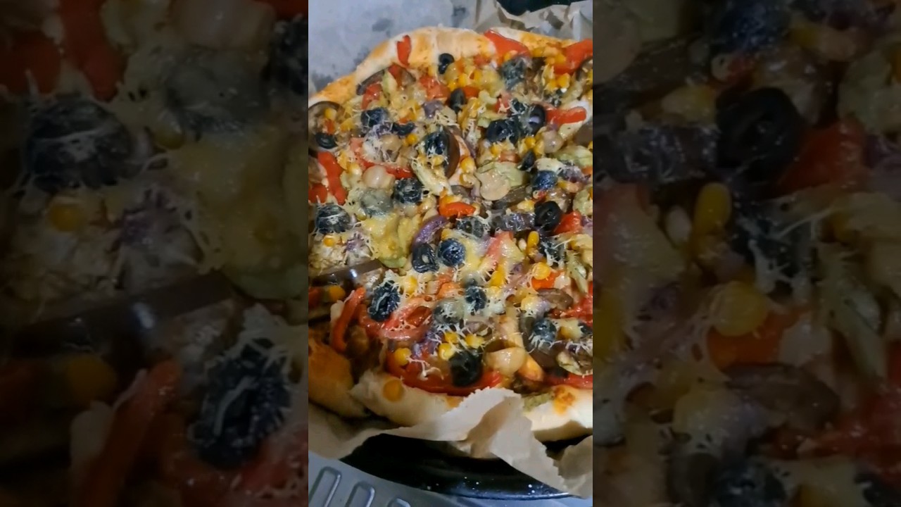 Pizza cu legume (de post ) #foryou #viral #Pizza #post