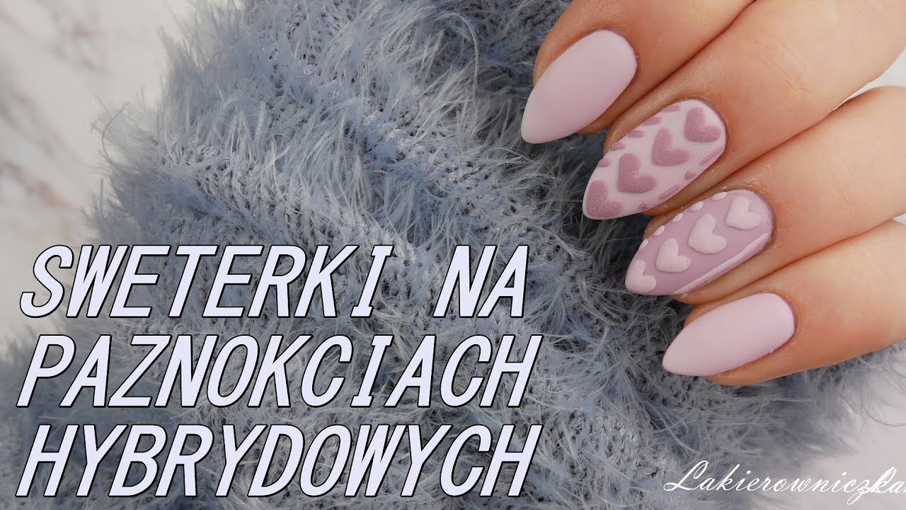 SWETERKI na paznokciach hybrydowych w macie Provocater i Lakierowniczka