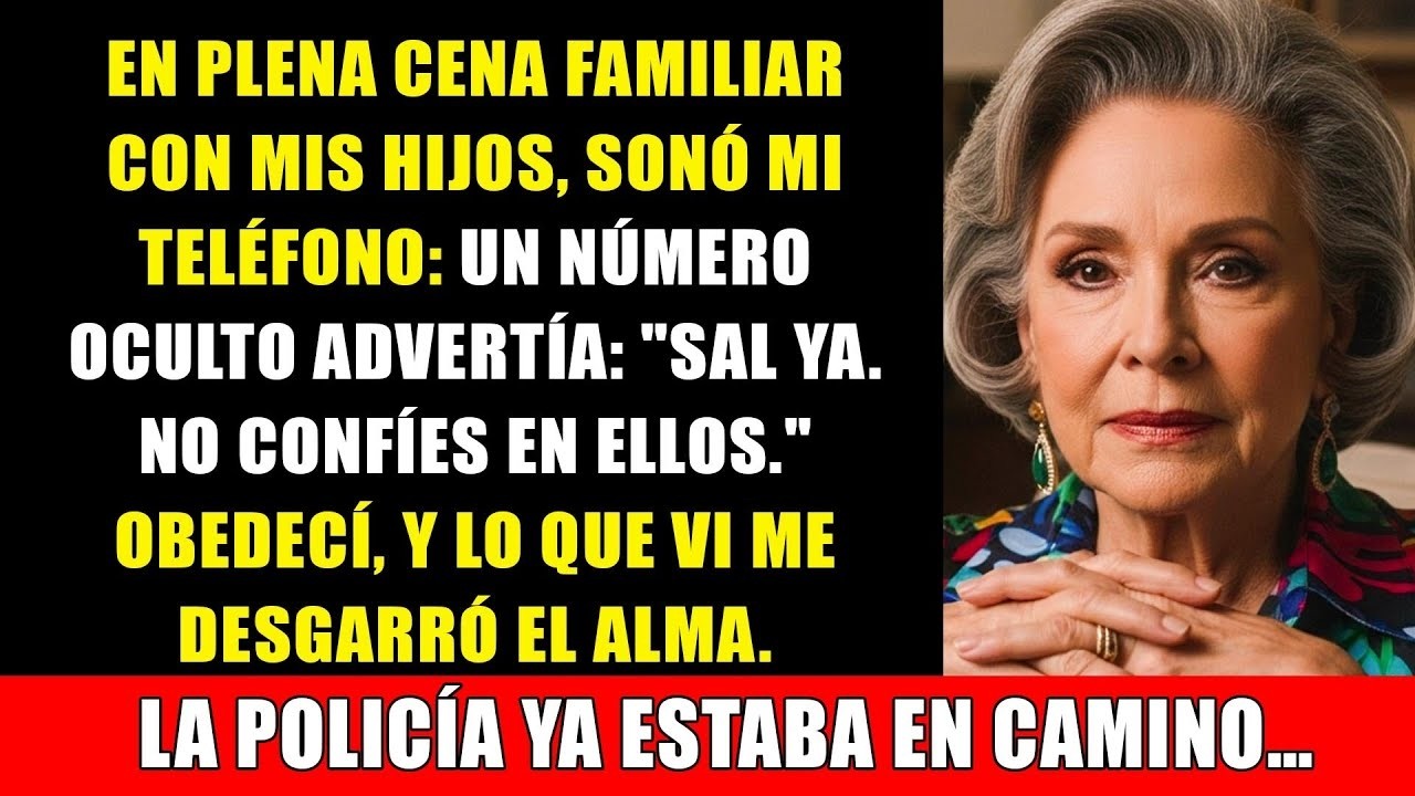 En medio de una cena con mis hijos, un mensaje cambió todo 'Sal ahora  No les digas nada   '